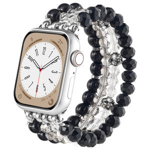 Pulsera Boho con Cuentas para <span class=keywords><strong>Mujer</strong></span>, <span class=keywords><strong>Correa</strong></span> Elástica con Cuentas de Cristal para Reloj <span class=keywords><strong>Apple</strong></span>, <span class=keywords><strong>Correa</strong></span> de Repuesto de 38 40 41 42 44 45 46 49 mm - Product Image 4