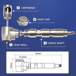 Nha khoa Contra góc 1:5 tăng tốc độ tay khoan với nội bộ phun nước vòng màu đỏ cho FG burs chất lượng hàng đầu - Product Image 2