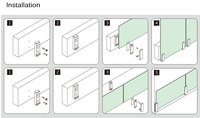 Support mural en acier inoxydable pour garde-corps de balcon, poteau de fixation pour verre sans cadre, pince de fixation pour clôture d'escalier, balustrade, main courante HDSAFE