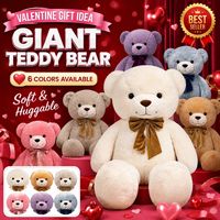 Pabrik Grosir OEM ODM Boneka Beruang Teddy Raksasa Lembut dan Dapat Dipeluk dengan Dasi Kupu-kupu untuk Hadiah Hari Valentine Romantis dan Ulang Tahun untuknya