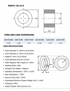 Mini tira de nanocristales Nano Core diseñada para soluciones magnéticas innovadoras donde se requiere tamaño compacto y alta frecuencia - Product Image 6