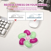 Tapis de souris pour clavier de forme moulin à vent, dessin animé, PC, cristal vert pâle, repose-poignet transparent, tapis de souris pour jeux, tapis de souris pour la maison et le bureau