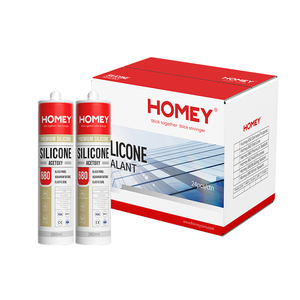 Keo silicone acrylic một thành phần Homey 680 300ml màu trắng, chất kết dính kính cách nhiệt dùng trong xây dựng, chất kết dính kính trong suốt - Product Image 1