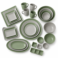 Ensemble de vaisselle en mélamine 100% incassable, assiettes et bols, pour restaurant, vente en gros
