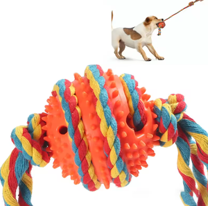 Juguetes Masticables para Perros en Forma de Cuerda, de TPR Ecológico y Duradero, para Limpiar los Dientes de Cachorros - Product Image 1