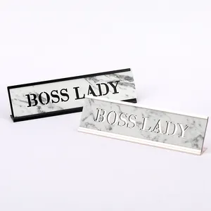 Wholesale Custom Decorative Office Desk Name Plate Door Metal Plate For Business Gift