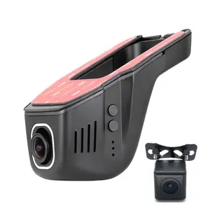 KOEN-cámara Dual oculta para salpicadero de coche, dispositivo DVR con Wifi, frontal, 1440P + trasera, 1080P