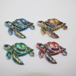 Autocollant de réfrigérateur tortue de mer dorée de luxe, objets décoratifs, style océan, aimants personnalisés, souvenirs de voyage - Product Image 1