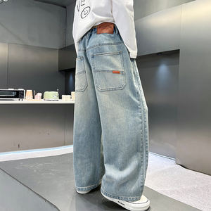 Spot personalizzato all'ingrosso ragazzi autunno e inverno lavato alla moda jeans versatili adatti a bambini di età compresa tra 5 e 14 anni - Product Image 4