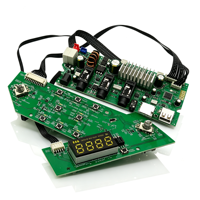 Module PCBA d'amplificateur audio stéréo avec écran tactile, carte de circuit d'amplificateur de puissance avec protection contre les surintensités pour haut-parleur domestique, service OEM
