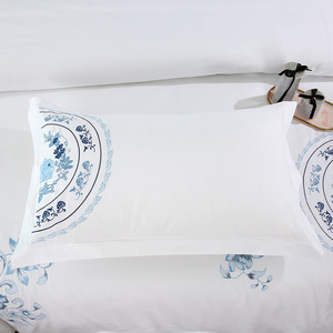 Bán Buôn Khách Sạn Sang Trọng Bộ Đồ Giường Đặt Trung Quốc Nghệ Thuật Màu Xanh Và Trắng Sứ Thiết Kế In Ấn Craft Khách Sạn Đặt - Product Image 2