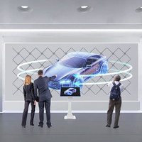 Ventilateur holographique 3D de 100 cm, affichage plug & play, projection de signal vidéo en temps réel pour la publicité intérieure/extérieure de Noël et du Nouvel An