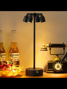 Lámpara de Mesa LED Recargable con Control Táctil |   Lámpara de Diseño Moderno con Múltiples Cabezales y Regulable para Restaurantes/Bares - Product Image 5