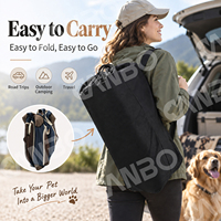 Cage de transport pliable CanboPet pour animaux de compagnie, chenil portable pour chien avec maille respirante et tapis doux pour le coffre de SUV et les voyages