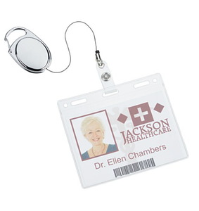 Porta Credenciales Retráctil con Clip Metálico, Grabado Láser con Logotipo Personalizado, Regalo Promocional, Carrete para Tarjetas de Identificación para Ferias Comerciales - Product Image 2