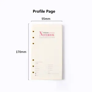 Wholesale A5 A6 Creative Configurable Multi-functional Loose Leaf Planner Dairy Journal Notebook Inner Paper Replacement