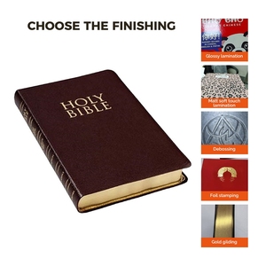 <span class=keywords><strong>Bible</strong></span> personnalisée avec couverture rigide en cuir, couleur et taille sur mesure, logo estampé à chaud, service d'impression de livres religieux personnalisés - Product Image 4