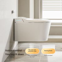 WC suspendu en céramique pour salle de bain, avec télécommande, siège chauffant, capteur de mouvement, intelligent, étanche, siphon en P, Cyclone
