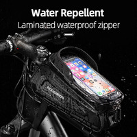 Tas Sepeda Anti Air ODM OEM untuk Frame Depan 8.0 dengan Kantung Ponsel Layar Sentuh Desain Baru Aksesoris Sepeda