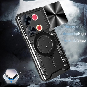Funda de TPU PC con ventana deslizante a prueba de golpes con soporte de anillo magnético funda de teléfono para itel P65 4G <span class=keywords><strong>A50</strong></span> S25 Ultra 4G - Product Image 4