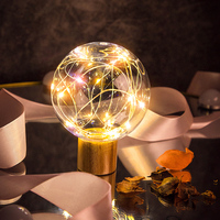 Veilleuse romantique ciel étoilé LED lumière de table de chevet enfichable avec acrylique blanc chaud rechargeable pour chambre de filles