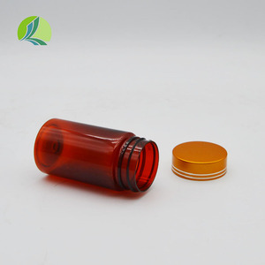 Dược Phẩm 80Ml 100Ml PET Brown Trong Suốt Rộng Miệng Y Tế Thuốc Viên Thuốc Chai Viên Nang Rỗng Với Vàng Sliver - Product Image 4