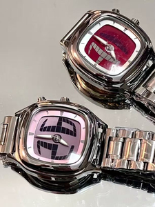 새로운 디지털 디스플레이 레트로 시계 광장 미래 기술 스타일 남성용 시계 다목적 절묘한 틈새 스테인레스 스틸 시계 - Product Image 5