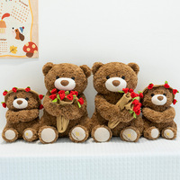 Nouvelle Peluche Ours Saint-Valentin Créative avec Chapeau Rose, Super Douce, Remplissage Coton PP, Emballage Sous Vide, Pour Filles et Garçons 14