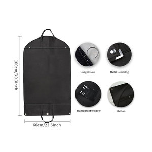<span class=keywords><strong>Housse</strong></span> de costume non tissée avec poignée et œillet, pliable, anti-poussière, résistante <span class=keywords><strong>à</strong></span> l'humidité, avec fermetures éclair, pour voyage, maison et <span class=keywords><strong>rangement</strong></span> dans le placard - Product Image 2
