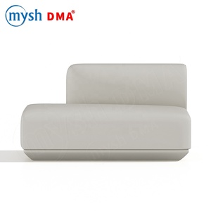 طقم أثاث مكتبي وغرفة معيشة فاخر على الطراز الاسكندنافي، أريكة قطاعية حديثة على شكل L قابلة للتحويل والاستلقاء، مصنوعة من الجلد الصناعي - Product Image 5