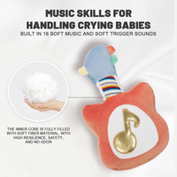 Jouet de piano en peluche pour l'apprentissage précoce des enfants, éléphant électrique musical doux pour bébé, instrument de musique en peluche, animaux en peluche