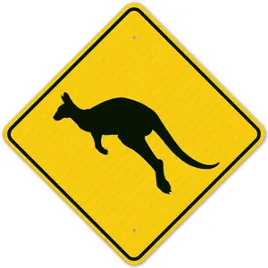 Diamond Grade Class 1 Reflective Caution Kangaroos Crossing Kangaroo Please Drive Slowly Road Warning Aluminium Sign