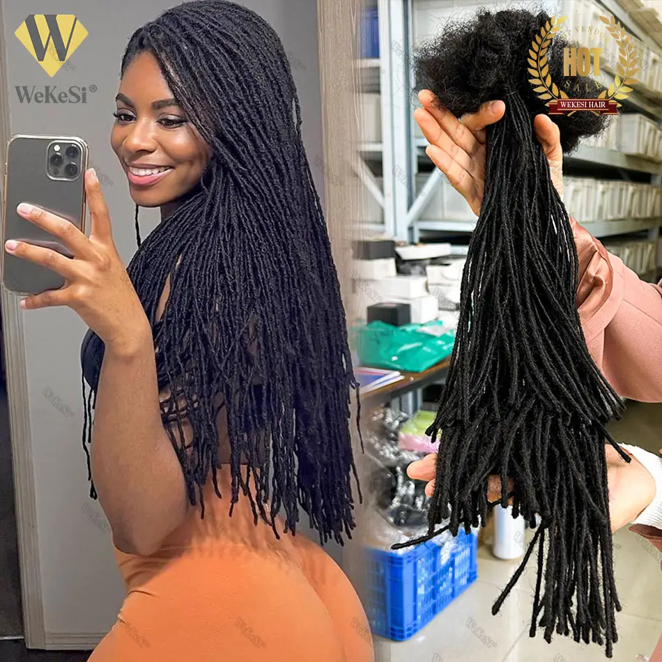 0.2/0.4/0.6/0.8/1.0/1.2/1.5cm 100% Human Hair Dreadlock Extensions Afro Kinky Human Hair Loc Extensions Dreadlocks Human Hair