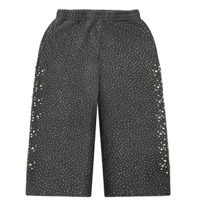 Pantalones Deportivos Anchos para Hombre, Estilo Casual, Color Gris Lavado, con Pedrería y Adornos de Cuentas - Product Image 1