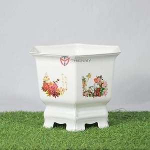 Eco-Friendly Durable Plastic Flower <b>Pot</b> for Home & Garden PP Material <b>Square</b> Design - Product Image 2