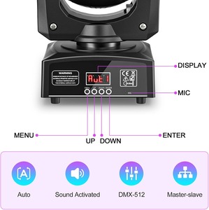 Mini <span class=keywords><strong>Lyre</strong></span> DMX à tête mobile 90W, Effet Lumière DJ Bee Eyes, Lampe Mobile 6x15W <span class=keywords><strong>LED</strong></span> RGBW pour Mariage, Bar, Club, Fête - Product Image 4