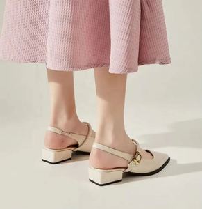 Zapatos Planos de Mujer Cómodos y Ligeros al por Mayor, Bailarinas Negras Sólidas de PU con Punta Fina Estilo Mary Jane, Diseño sin Cordones, Suela de Goma para Verano - Product Image 4