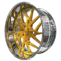 Juego de 2 Ruedas de Aleación Cóncavas Cromadas JUWA Nuevas de 22x10J 5x112 Urban Luxury Custom Width 10J-12J