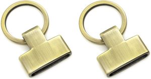 Lot de fermoirs porte-clés avec anneau et attaches pour bracelet, pour la fabrication de porte-clés et loisirs créatifs, couleur bronze - Product Image 2