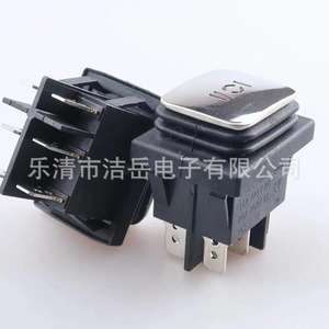 Kcd4 Rocker Switch 6 <b>Pin</b> 2 Position <b>Stainless</b> <b>Steel</b> Metal Face Ip65 Waterproof With Light On Off 16a 250v Screw Terminal - Product Image 4