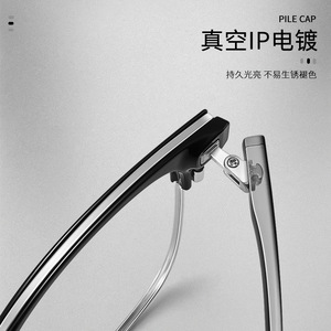 Gafas de Montura Cuadrada Danyang 8094 para Hombre, Media Montura de Aleación, Gafas Ópticas para Miopía, Puente Nasal Estándar, Lentes de PC - Product Image 3