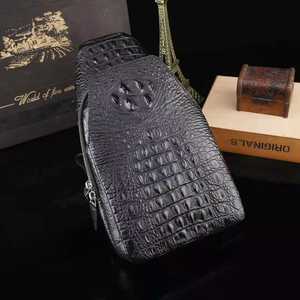 Calidad Superior, alta calidad, piel auténtica de cocodrilo, bolso de pecho para <span class=keywords><strong>hombre</strong></span>, bolso cruzado en el pecho - Product Image 5