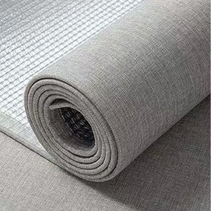 Papier peint mural auto-adhésif en lin épaissi <span class=keywords><strong>de</strong></span> luxe léger, motif géométrique, pour téléviseur, salon, maternelle, revêtement mural souple - Product Image 2