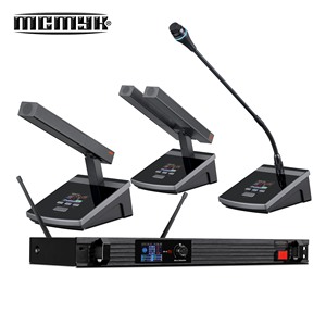 Sistema de Conferencia Inalámbrico Digital de Alta Calidad, Receptor de Escritorio, Procesador, Seguimiento de Video, Micrófono Inalámbrico para Salas de Reuniones - Product Image 1