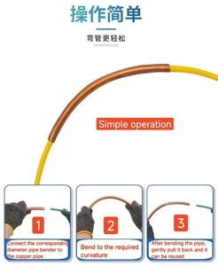 Ensemble <span class=keywords><strong>de</strong></span> 4 plieuses <span class=keywords><strong>de</strong></span> tubes 1/4\" 3/8\" 1/2\" 5/8\" PE avec bande <span class=keywords><strong>de</strong></span> pliage <span class=keywords><strong>de</strong></span> tuyaux en cuivre intégrée pour la réparation <span class=keywords><strong>de</strong></span> la <span class=keywords><strong>climatisation</strong></span> - Product Image 5