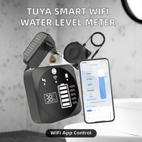 Monitor Level Cairan Tangki Air Tuya Smart WiFi RF433 dengan Alarm 5m, Kontrol Jarak Jauh via Aplikasi, Material PC untuk Penggunaan di Rumah, Luar Ruangan & Hotel