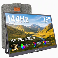 Moniteur externe IPS léger de 16 pouces 1920x1200 UXGA 144Hz 300 nits de luminosité Amélioration des couleurs pour usage professionnel