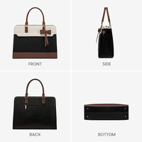 Sac à ordinateur portable grande capacité pour femme avec design à nœuds colorés