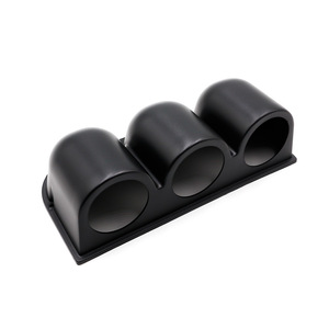 Fournisseur direct d'usine, support de tableau de bord de voiture de course à trois trous de 52 mm, universel, noir, horizontal, combiné, jauges de pneus - Product Image 3