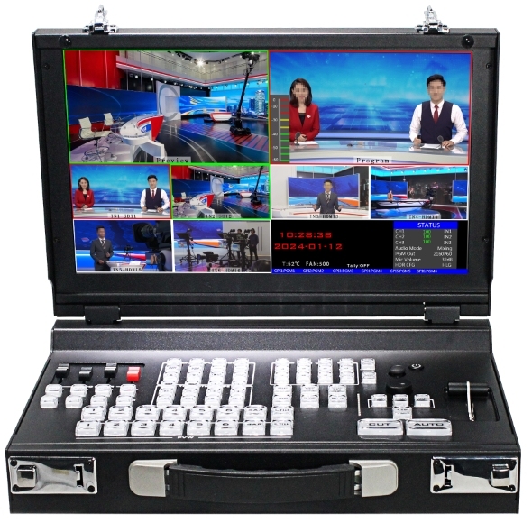 DeviceWell UHS9610 Professional 4K UHD AV Studio Video Mixer for Tiktok Live Facebook Live 1-Year Warranty